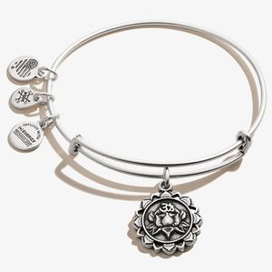 Alex And Ani 'Lotus Charm Bangle' Bracelet